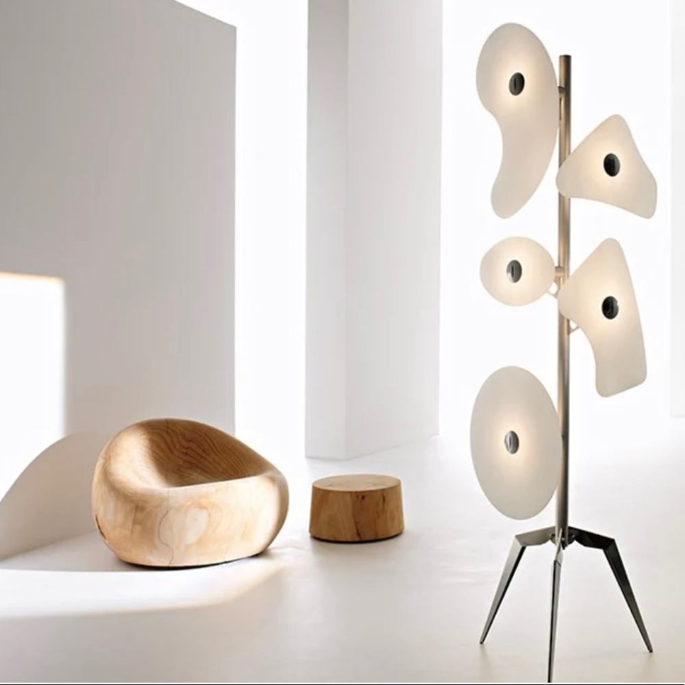 NIB FOSCARINI Orbital Floor Lamp in White | Design by Ferruccio Laviani